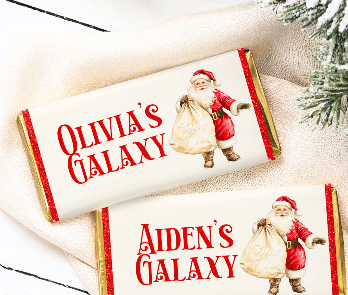 Personalized Chocolate Bar - Santa