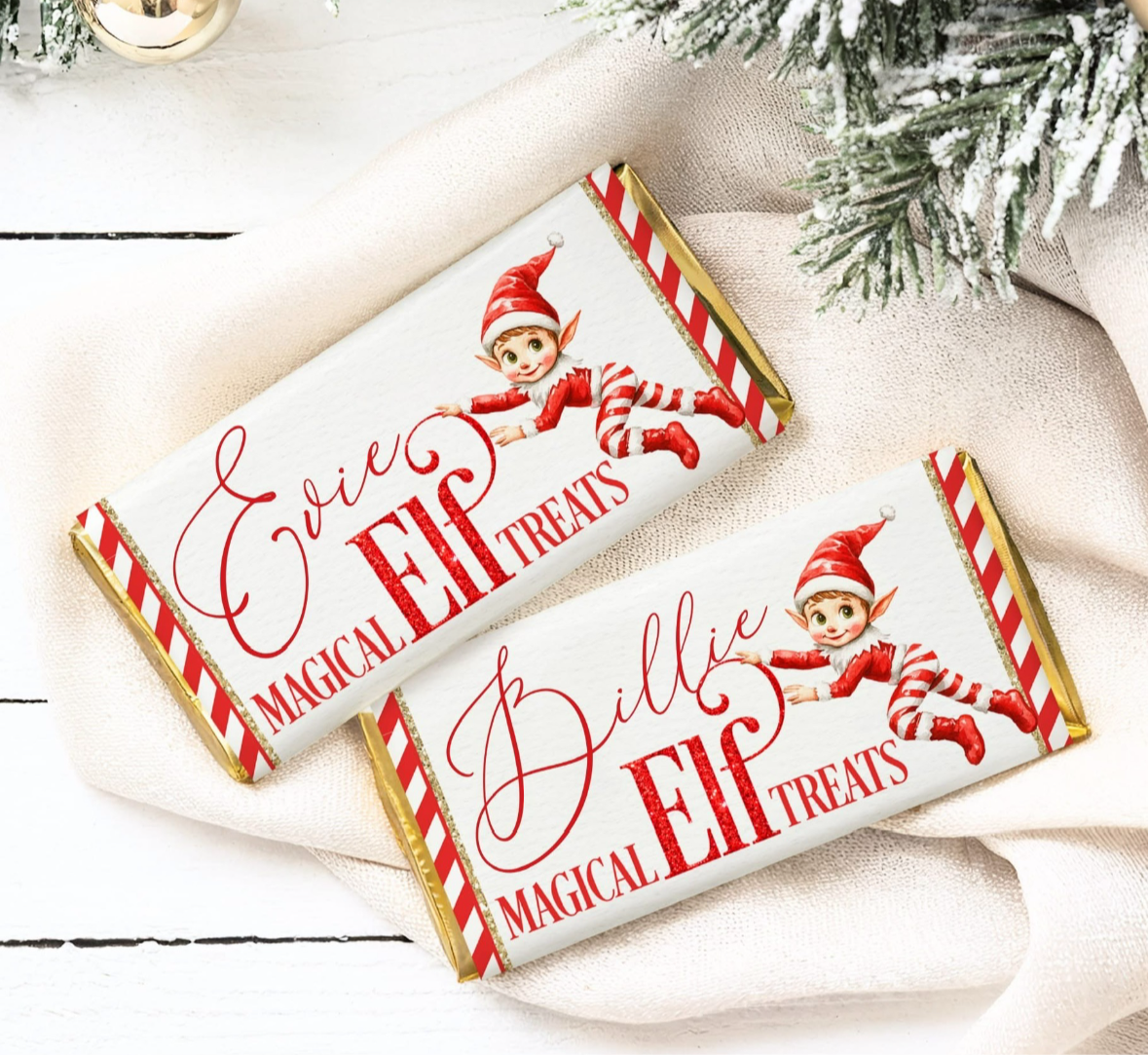 Personalized Chocolate Bar - Elf on the Shelf