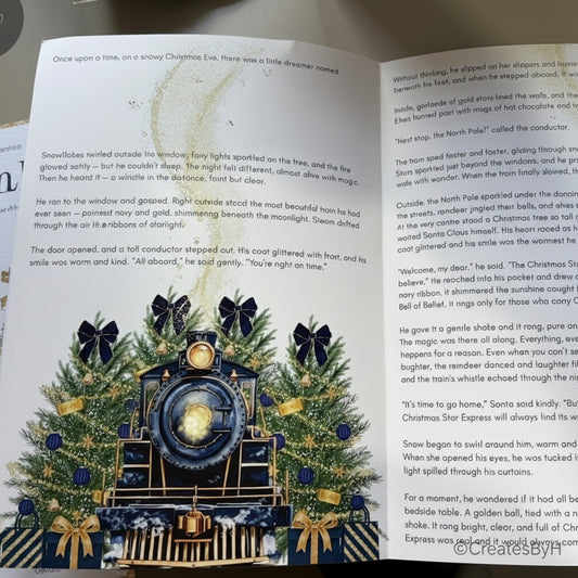 Personalized Story Booklet and Train Ticket