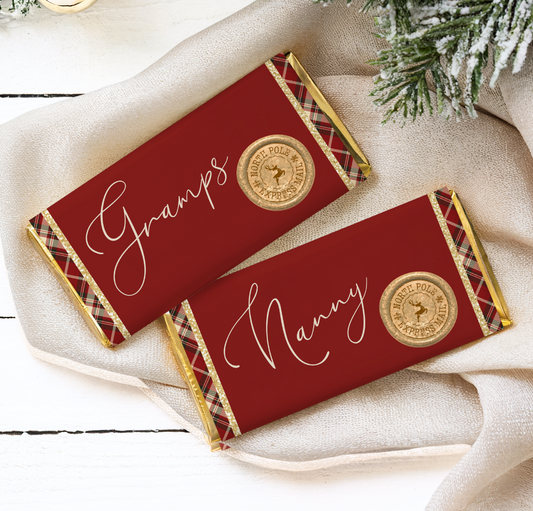 Personalized Chocolate Bar - North Pole express