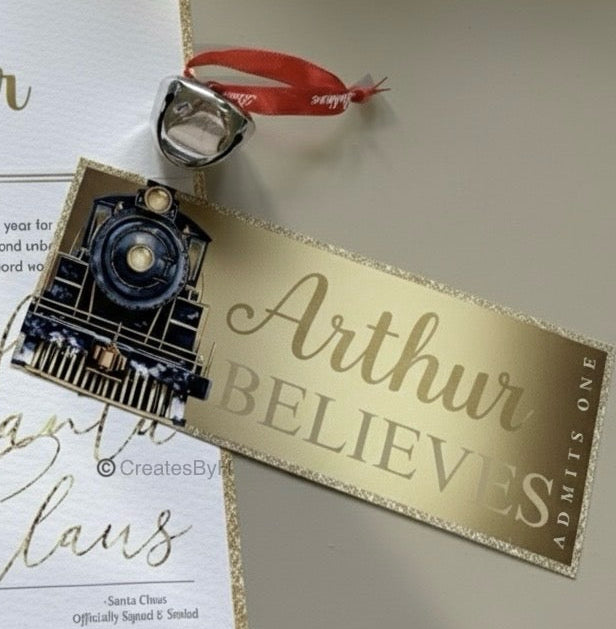 Personalized Story Booklet and Train Ticket