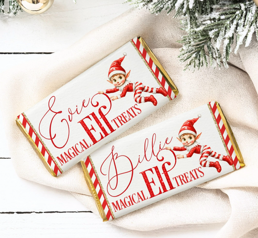 Personalized Chocolate Bar - Elf on the Shelf