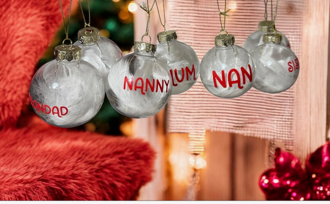 Memorial Feather Bauble